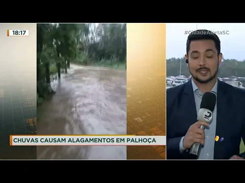 Chuvas causam alagamentos e prejuízos em Palhoça