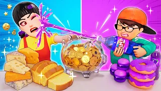 Scary Teacher 3D - Crazy Yellow Food vs Purple Food Competition | Younghee and Nick Face Off