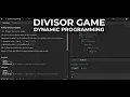 DIVISOR GAME DP LEETCODE