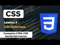 CSS Tutorial CSS Selectors MasterClass Complete HTML CSS JavaScript Course