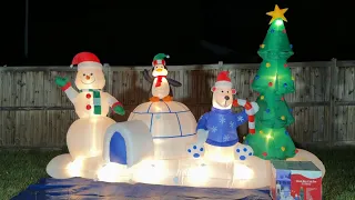 Gemmy 2007 Sears 12FT AirBlown Inflatable Igloo LightShow Penguin Polar Bear Brand New