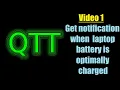 Get notification when laptop battery is optimally charged without any software