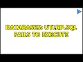 Databases utlrp sql fails to execute
