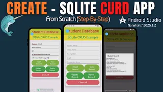 Create Complete Student CURD APp using SQLite SQLite CURD APP in Android Studio