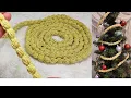 CROCHET A PUFF STITCH GARLAND CHRISTMAS TREE ORNAMENT CROCHET BOBBLE GARLAND POPCORN GARLAND