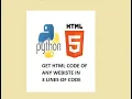 Get html code of any website