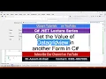 Get the Value of Datagridview in another form in c