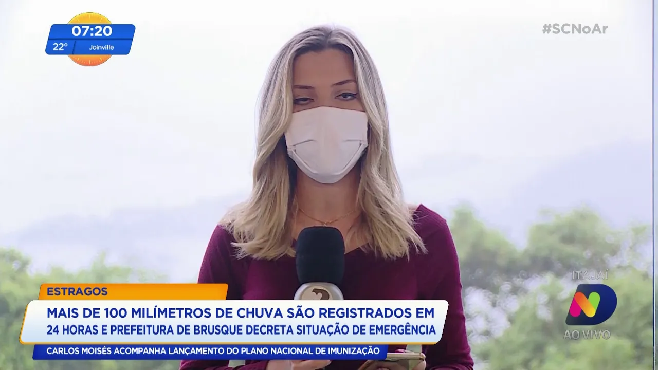 Estragos: prefeitura de Brusque decreta situação de emergência por conta de fortes chuvas