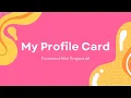 Frontend Mini Project My Profile Card HTML CSS Beginner