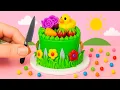Download Lagu How to Make a Sweet Miniature Garden Cake with Buttercream Flowers 🌸🍰