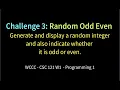 Challenge 3 Random Odd Even