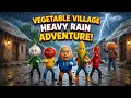 Heavy Rain Flood in Vegetable Village Potato Hero Full Story Pixar Style Animation