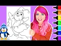 Coloring a Penguin Christmas Lights Coloring Page Ohuhu Art Markers