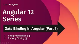 Data Binding in Angular Part1 Interpolation in Angular Property Binding Angular Angular course