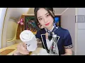 Lagu [ASMR] First Class Flight Attendant ~ Overnight International Flight