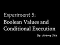 Python Experiment 5 Boolean Values and Conditional Execution