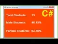 C - How to Calculate Percentage In MySQL DataBase Using C with source code