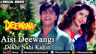 aisi deewangi lyrical video deewana shahrukh khan divya bharti ishtar music