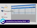 MySQL SQL Server PostgreSQL Database CRUID With DataGridView Binding Library - C Tutorial
