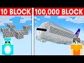 Download Lagu 10 Block vs 100,000 Block Airplane Build Challenge in Minecraft