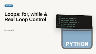 Python - Web development basic Series Loops for while Real Loop Control
