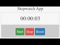 stopwatch app using html css and js bootstrap vanilajs