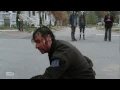 Andrew Lincoln aka Rick Grimes turns british on a Walking Dead Scene