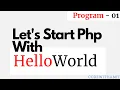 Print Hello World in PHP PHP Beginners CodeWithAmit
