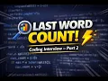 Coding Interview Last word count - Part 2