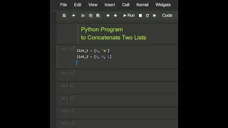 program to Concatenate Two Lists