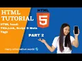 HTML Tutorial Title Link Script Meta Tags Web Development Tutorials HTML 5 Harry informative world
