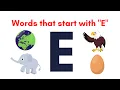 Words That Start with E for Kids