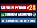 Selenium Python Data Driven Testing with Excel