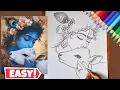 How to draw Lord Krishna with cow Lord Krishna Janmashtami drawing