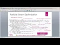 Java for Scientific Computing Particle Swarm Optimization -