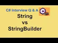 Difference Between String and StringBuilder in c c interview questions and answers
