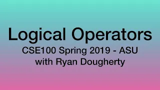 Logical Operators Short-Circuit Evaluation Scope - CSE100 Programming with C