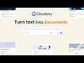 AI Writes Your Documents in Seconds Cloudairy AI Document Generator Tutorial