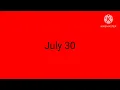 Days of 2026 July 30