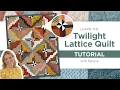 Learn the Potato Chip Quilt Block Twilight Lattice Quilt Table Topper with Natalie Doan