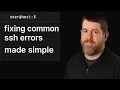 Fixing common ssh errors