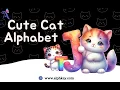 Cute Cat Party Hat Alphabet Fun Whimsical Letters for Every Occasion