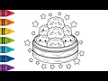 Cute Kawaii Dumplings in Bamboo Steamer Easy How to Draw Color Dumplings for Kids