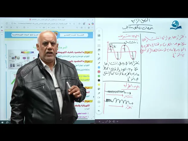 ⁣فيزياء السادس الاعدادي - الفصل الرابع - الموجات الكهرومغناطيسية ج1