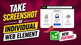 Selenium New Feature - Capture Screenshot of Individual Web Elements How to take screenshot