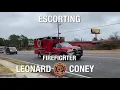 Escorting Fallen Shreveport Firefighter Leonard Coney