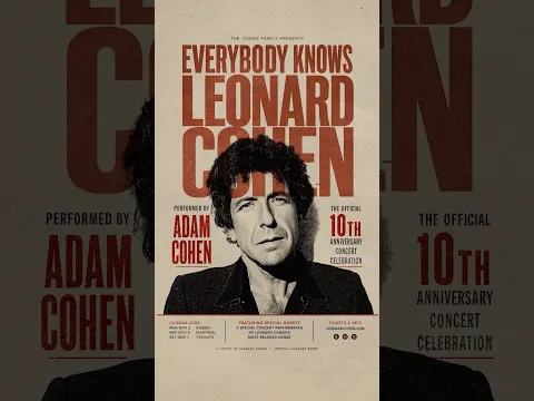 The official Leonard Cohen family tribute marking the 10th anniversary of Leonard Cohen’s passing.