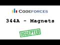 Codeforces 344A - Magnets solution Bangla Cpp language