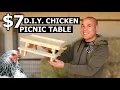 How to Build a Chicknic Table - Easy DIY Chicken Picnic Table with Plans