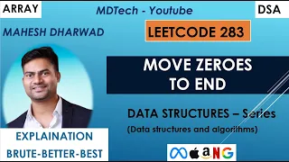 Move Zeroes to End Leetcode 283 JavaScript Two pointers Brute - Better